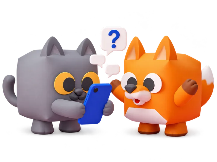 Les mascottes Flit réunies autour d’un jeu entre amis